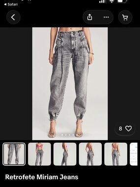 Retrofete Miriam Jogger Jeans - Gray Wash